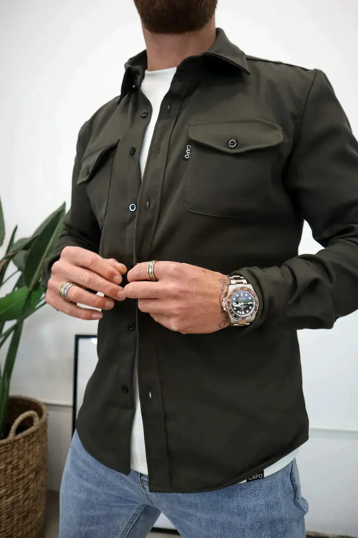 W&W Mode | Premium-Jacke mit Knopfverschluss für Herren | Stylische und bequeme Jacke