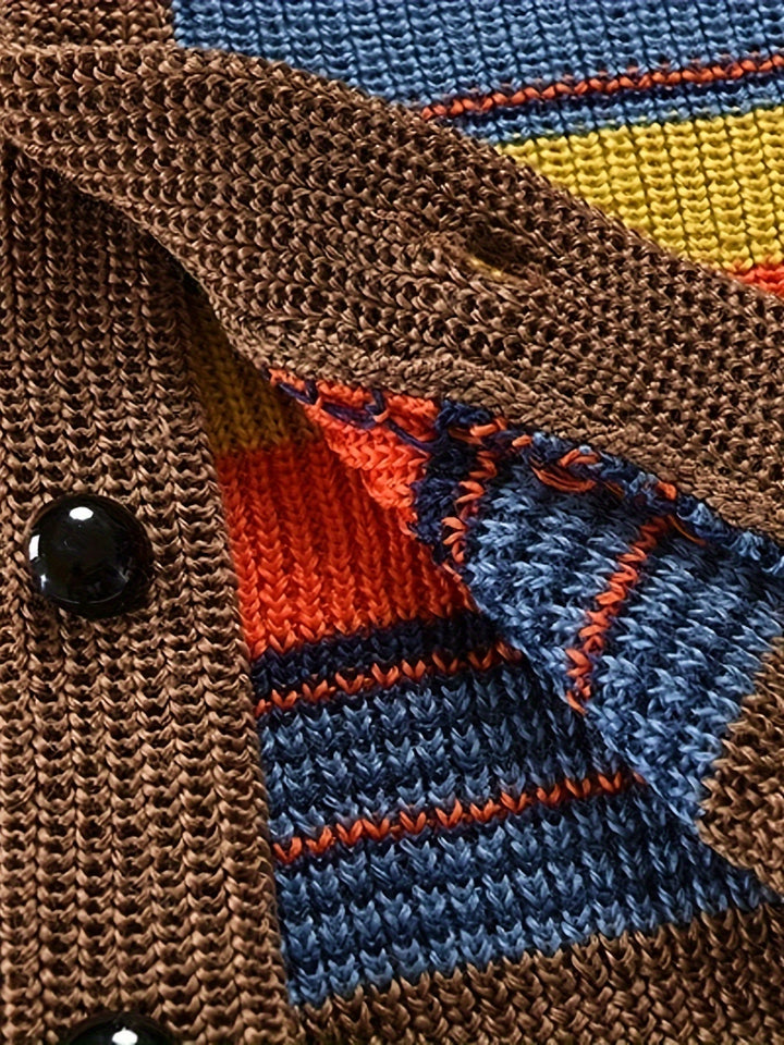 W&W Mode | Strickstrickjacke mit bunten Streifen