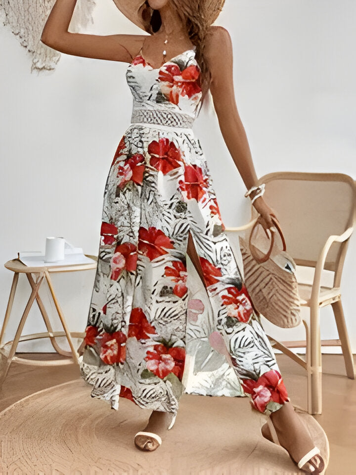 W&W Mode | Elegantes Ärmelloses Geteiltes Kleid Für Frauen
