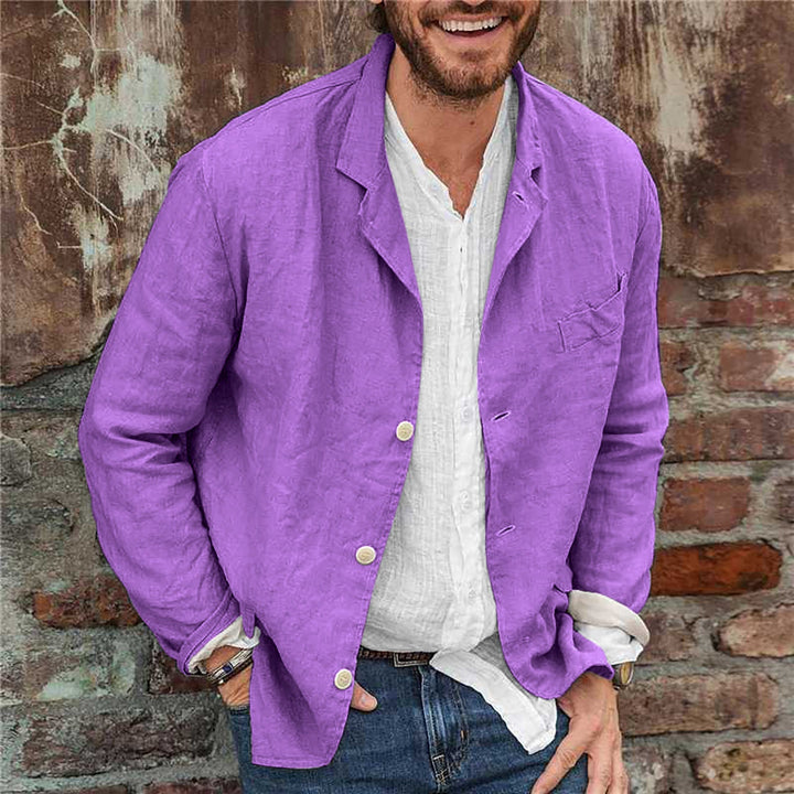 W&W Mode | Lässige Baumwoll Und Leinenjacke