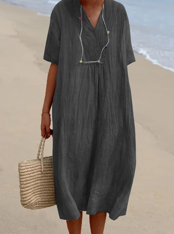 W&W Mode | Sommerkleid Aus Baumwolle Und Leinen