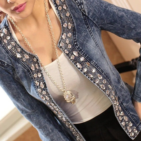 W&W Mode | Maxine Jeansjacke Mit Reißverschluss