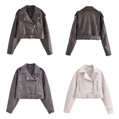 W&W Mode | Waschbare, Farbverlaufende Lederjacke Für Damen*