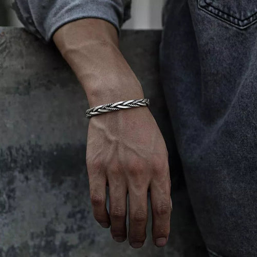 Geflochtenes Silberarmband
