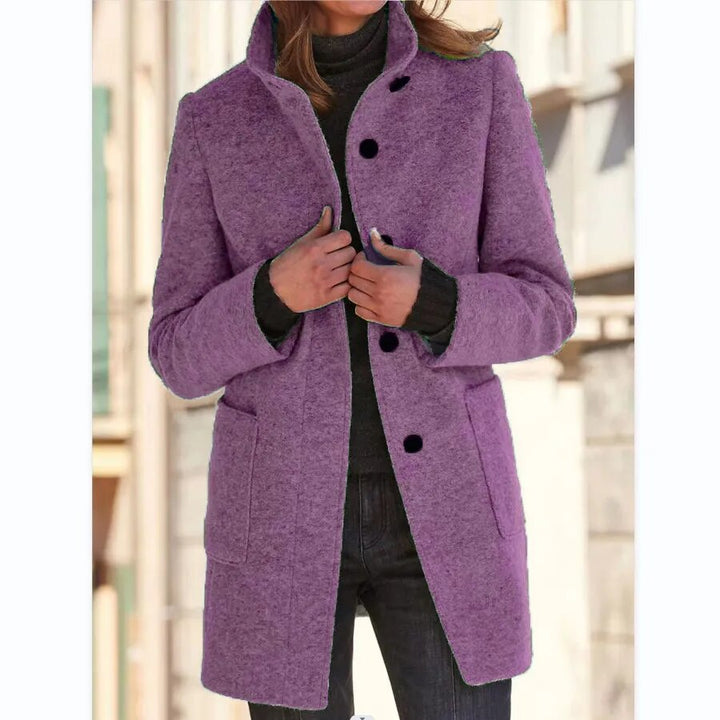 W&W Mode Wollmantel mit Stehkragen und Taschen - Julia