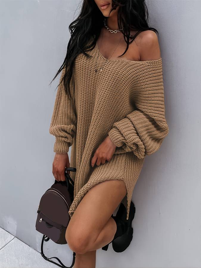 W&W Mode - Übergroßes Strickkleid