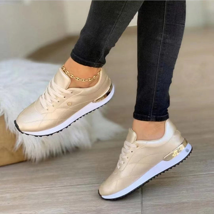 W&W Mode | Bequeme Leder Damen Sneakers