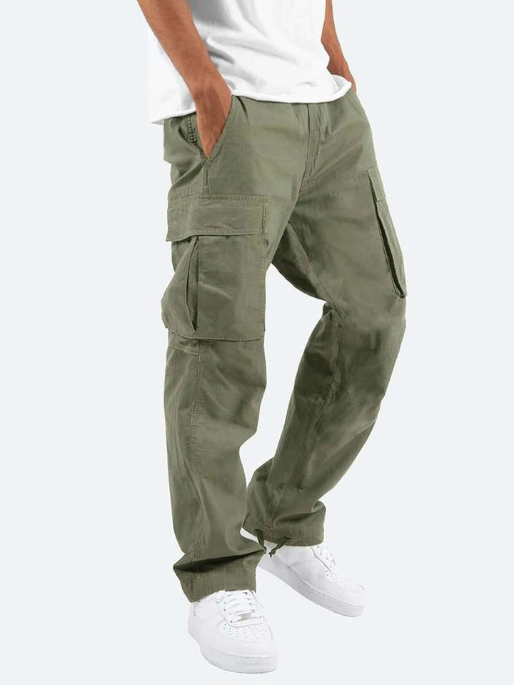 W&W Mode | Bequeme Herren Arbeitsbekleidungs Hose Mit Verstellbarem Bund Und Vielen Taschen