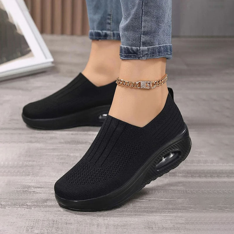 W&W Mode | Atmungsaktive Slip on Sneaker Mit Ergonomischer Sohle Für Damen