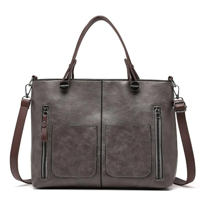 Zeitlose Damen-Handtasche mit Reißverschluss & verstellbarem Riemen