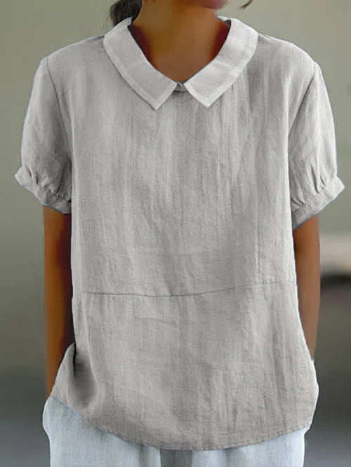 W&W Mode | Weiche Baumwoll Leinen Bluse Für Damen