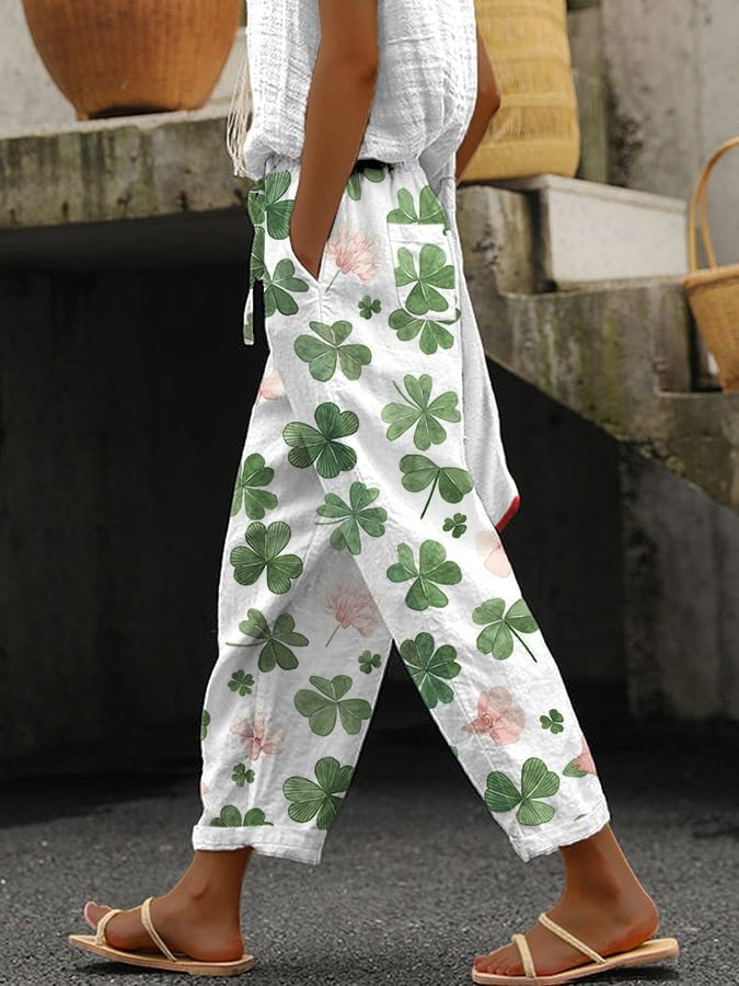 W&W Mode | Bequeme Weite Hose Mit Modernem Print Für Frauen
