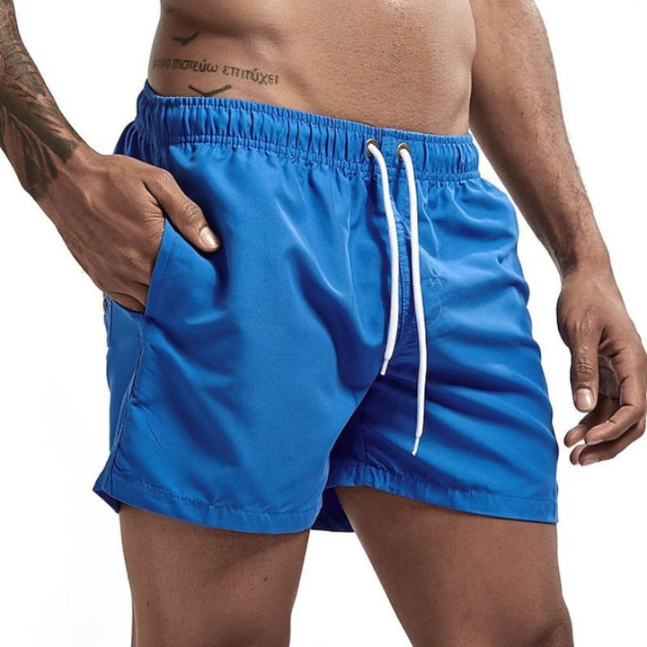 W&W Mode | Einfarbige Herrenstrandshorts Schnelltrocknend