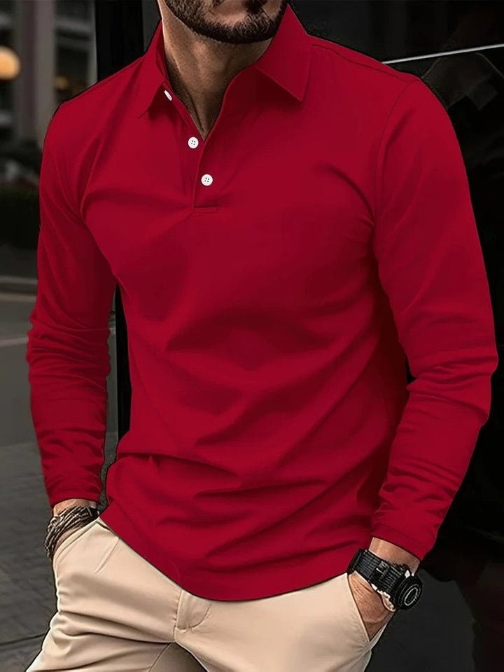 W&W Mode | Herren Poloshirt Langarm Klassisch
