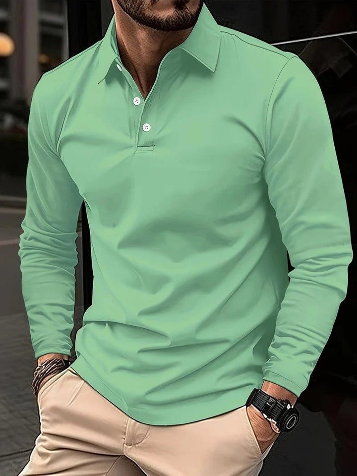 W&W Mode | Herren Poloshirt Langarm Klassisch