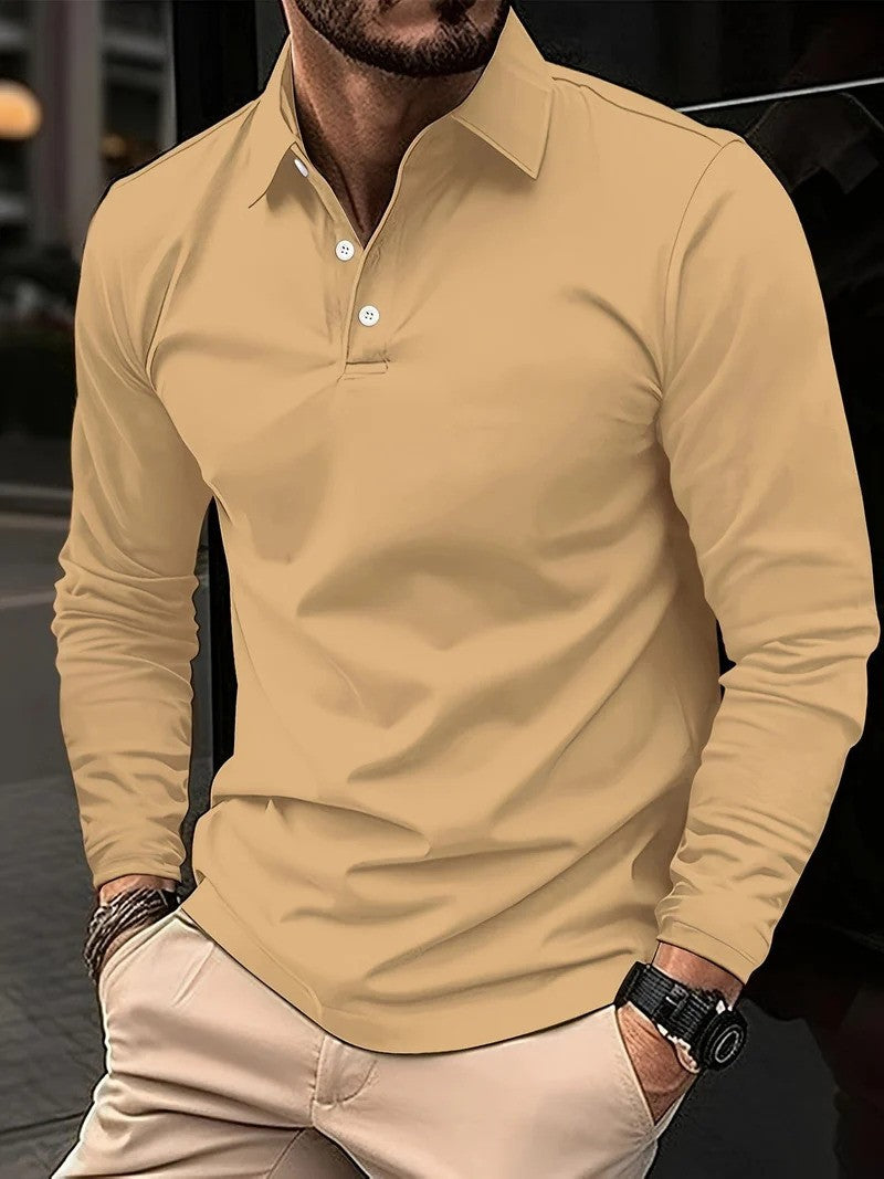 W&W Mode | Herren Poloshirt Langarm Klassisch