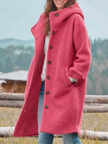 W&W Mode - Warm Windbreaker Einfarbig Einfarbig Erbsen Mit Taschen Stilvolle Jacke