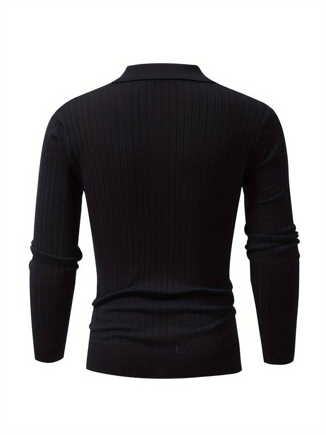 W&W Mode - Lässiger Herrenpullover mit V-Ausschnitt