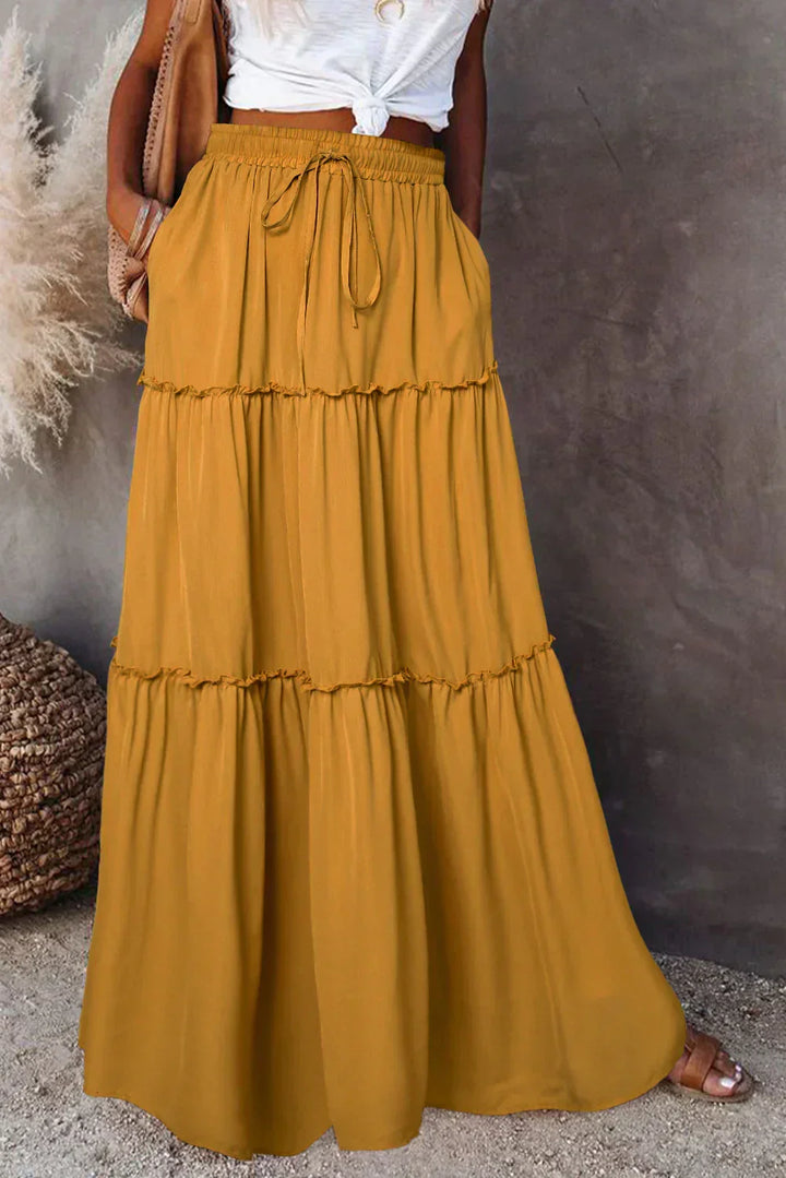 W&W Mode | Hoch-taillierter Rock im Boho-Stil