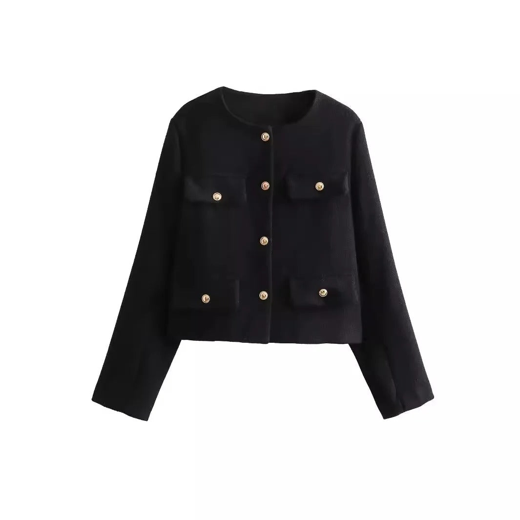 W&W Mode | Schicke und elegante Blazerjacke mit Knopfverschluss für Damen