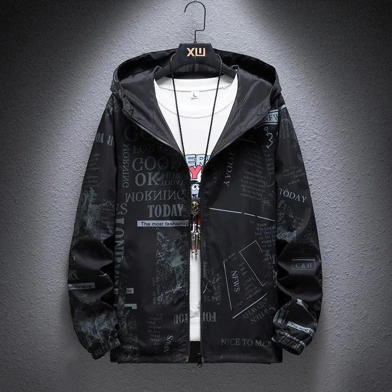 W&W Mode | Umkehrbare Herrenjacke mit Camouflage-Druck