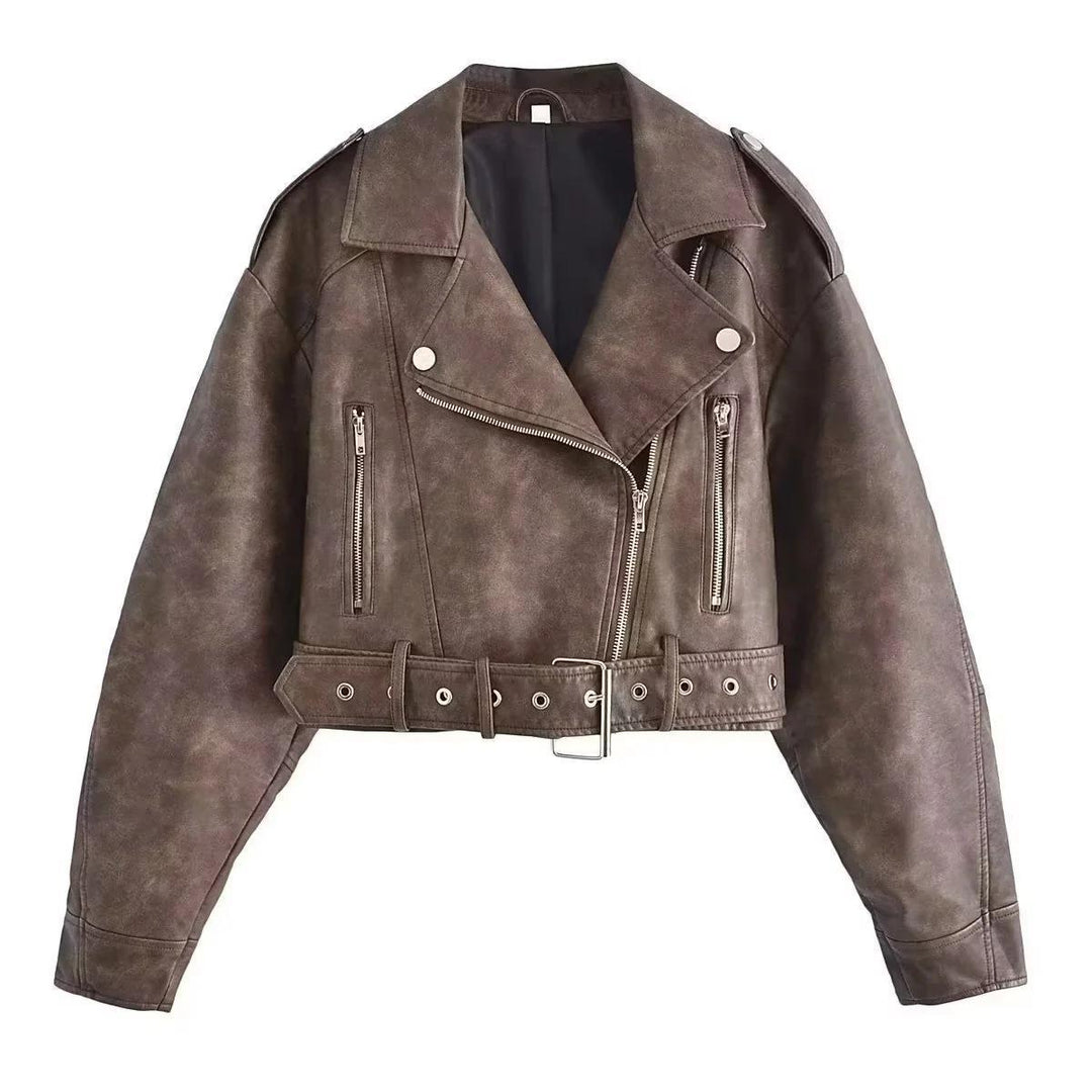 W&W Mode | Waschbare, Farbverlaufende Lederjacke Für Damen*