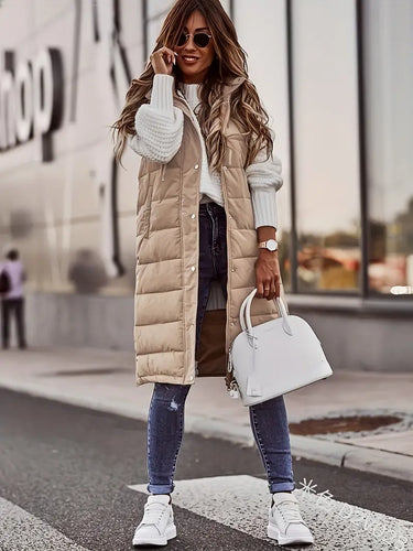 W&W Mode | Langer Bodywarmer Weste Für Damen