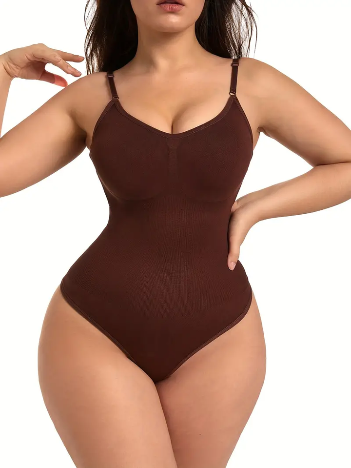 Damen-Body mit formendem Powermesh-Einsatz und verstellbaren Trägern