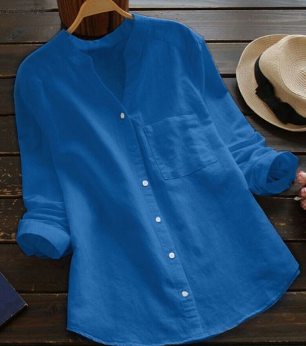 W&W Mode | Lässige Lockere Baumwoll Leinen Bluse Für Frauen
