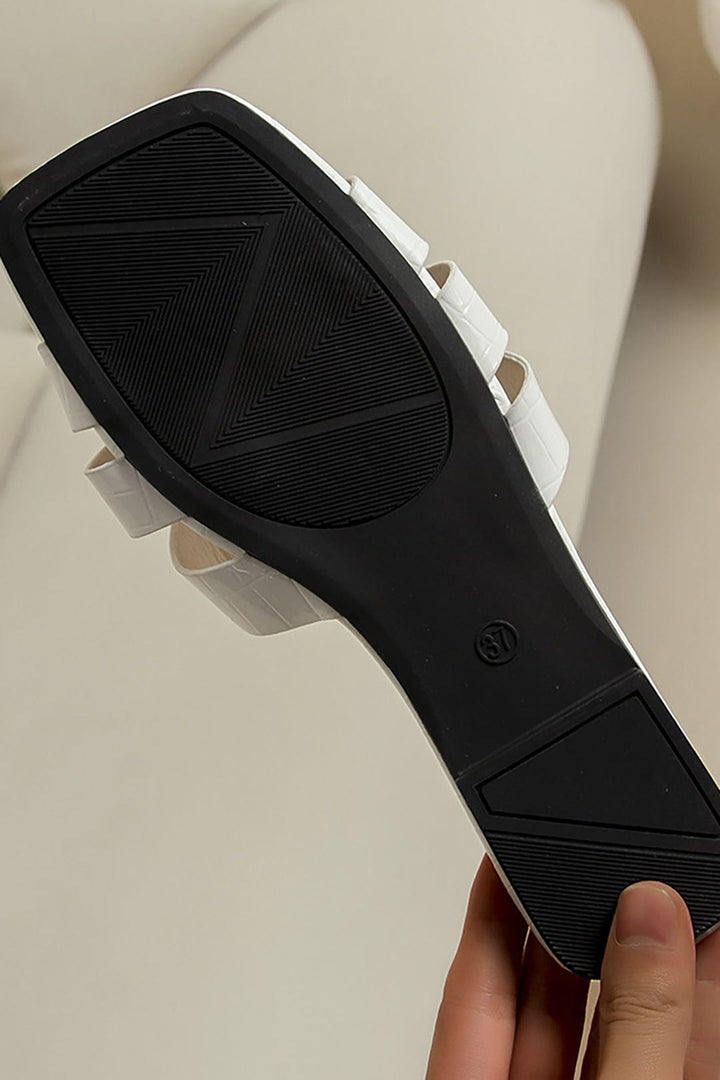 W&W Mode | Weiße Slides Mit Kroko Optik