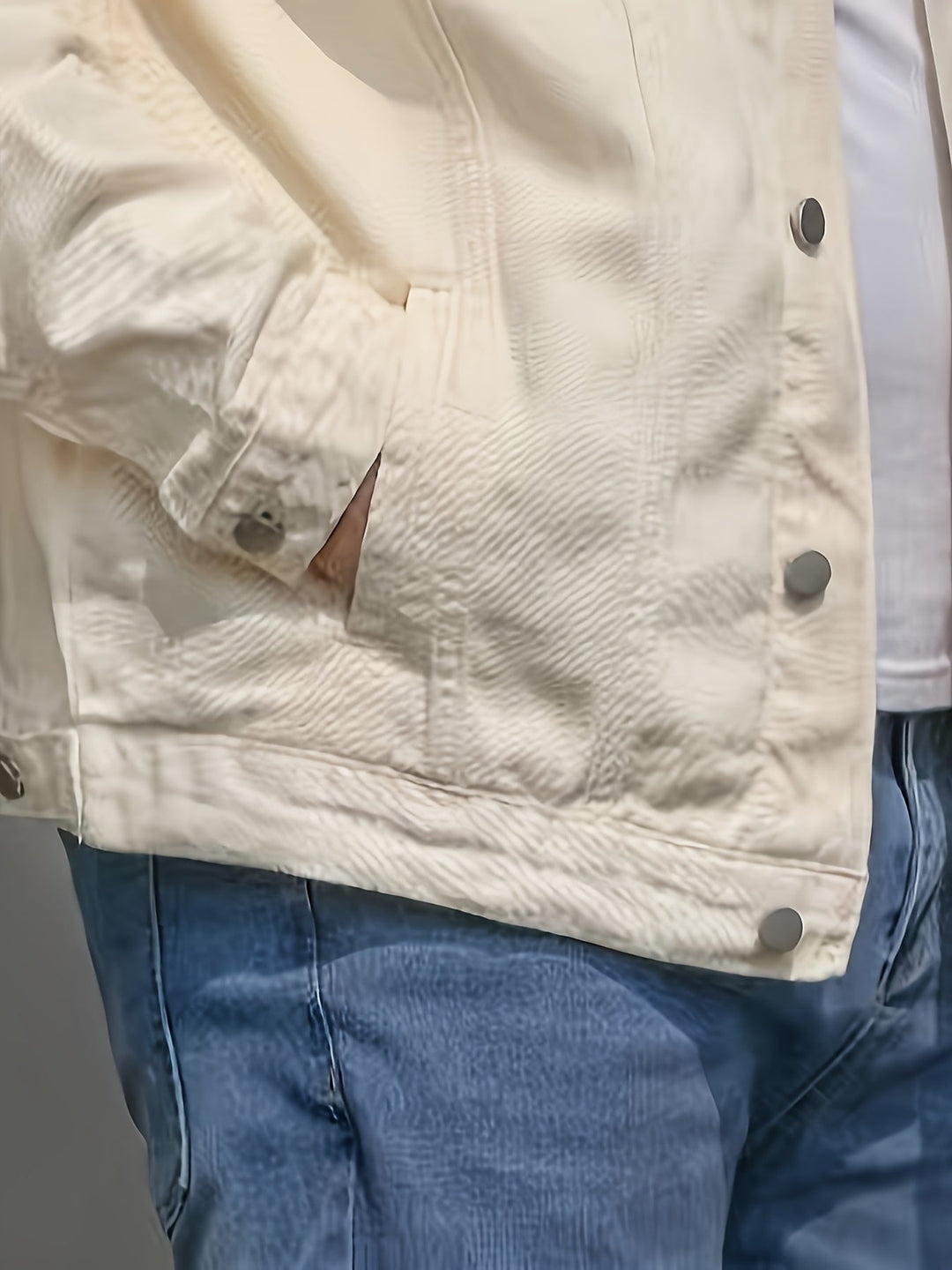 W&W Mode | Baumwoll Herrenjacke Im Lässigen Denim Stil