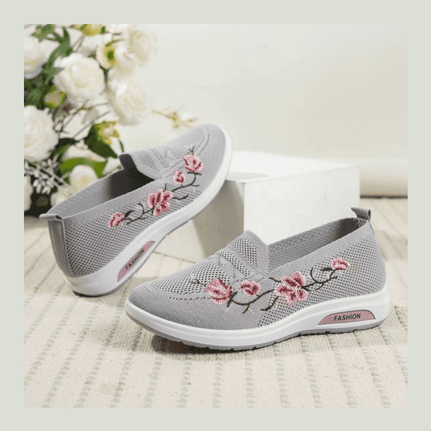W&W Mode | Bequeme Blumen Orthopädie Schuhe Für Damen