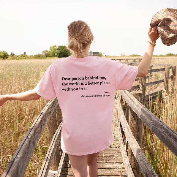 W&W Mode | Damen T-Shirt Mit Rundhalsausschnitt Und Slogan