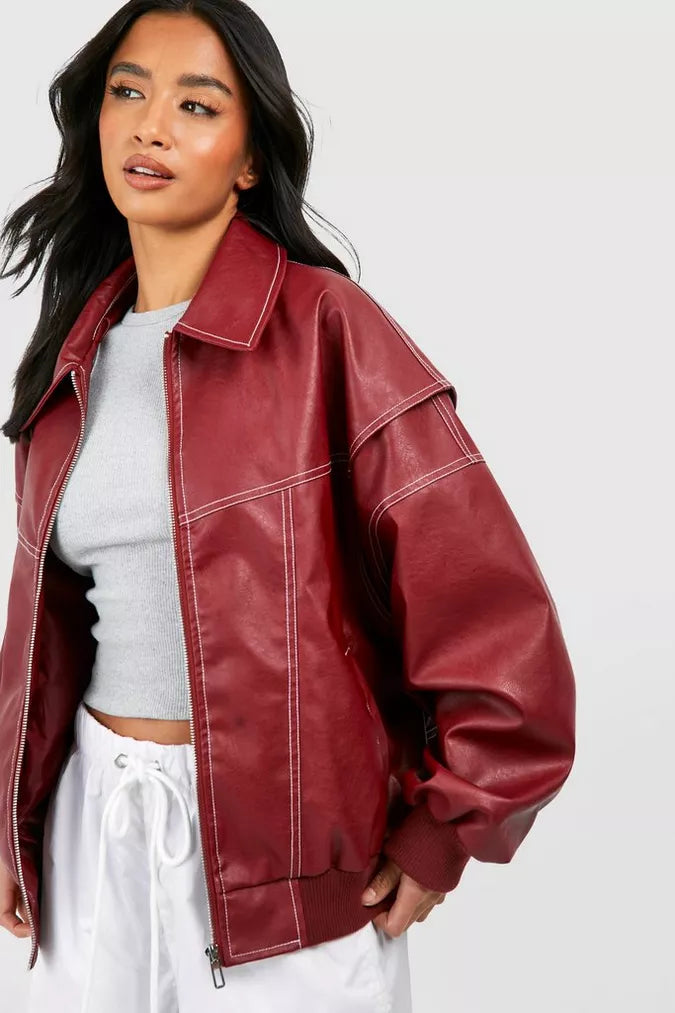 W&W Mode | Lederbomberjacke Im Vintage-Stil