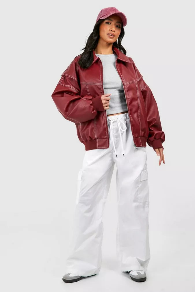 W&W Mode | Lederbomberjacke Im Vintage-Stil