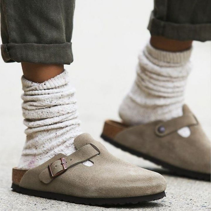 W&W Mode | Unisex-Sandalen - Leder-Komfort