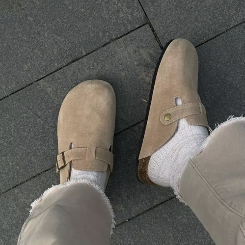 W&W Mode | Unisex-Sandalen - Leder-Komfort