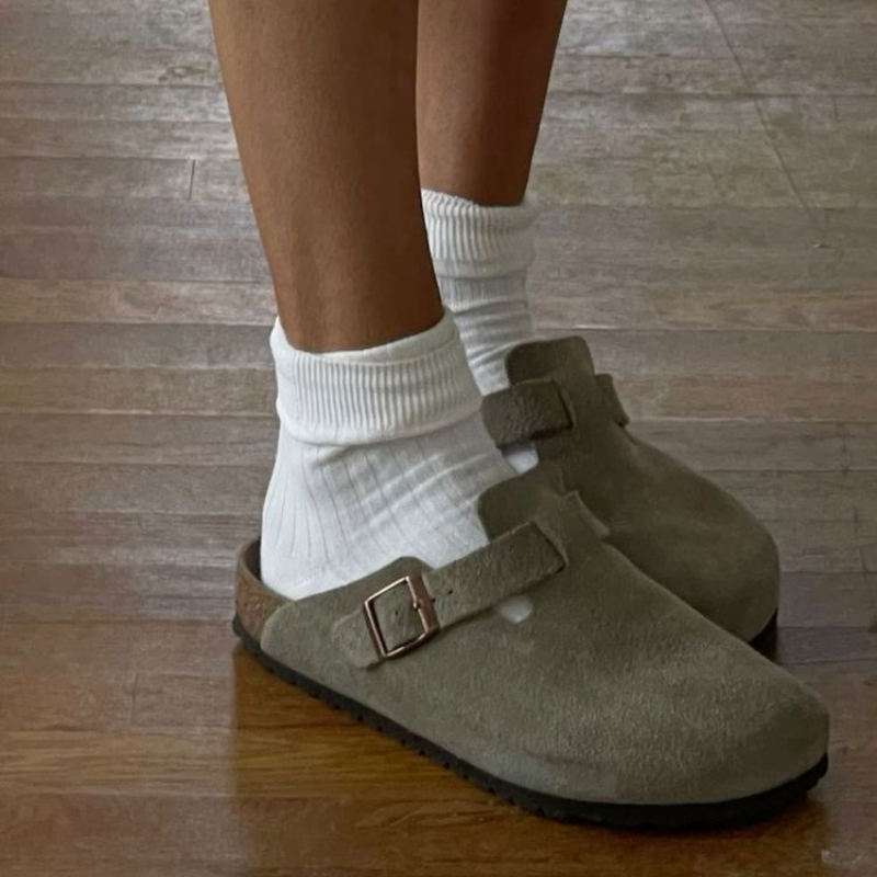 W&W Mode | Unisex-Sandalen - Leder-Komfort