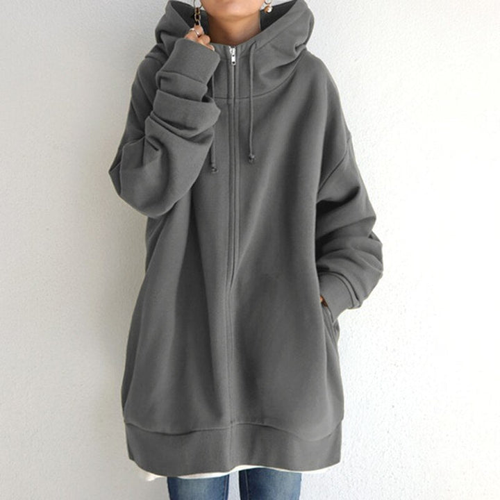 W&W Mode | Kuscheliger Winter Pullover Hoodie in Übergröße