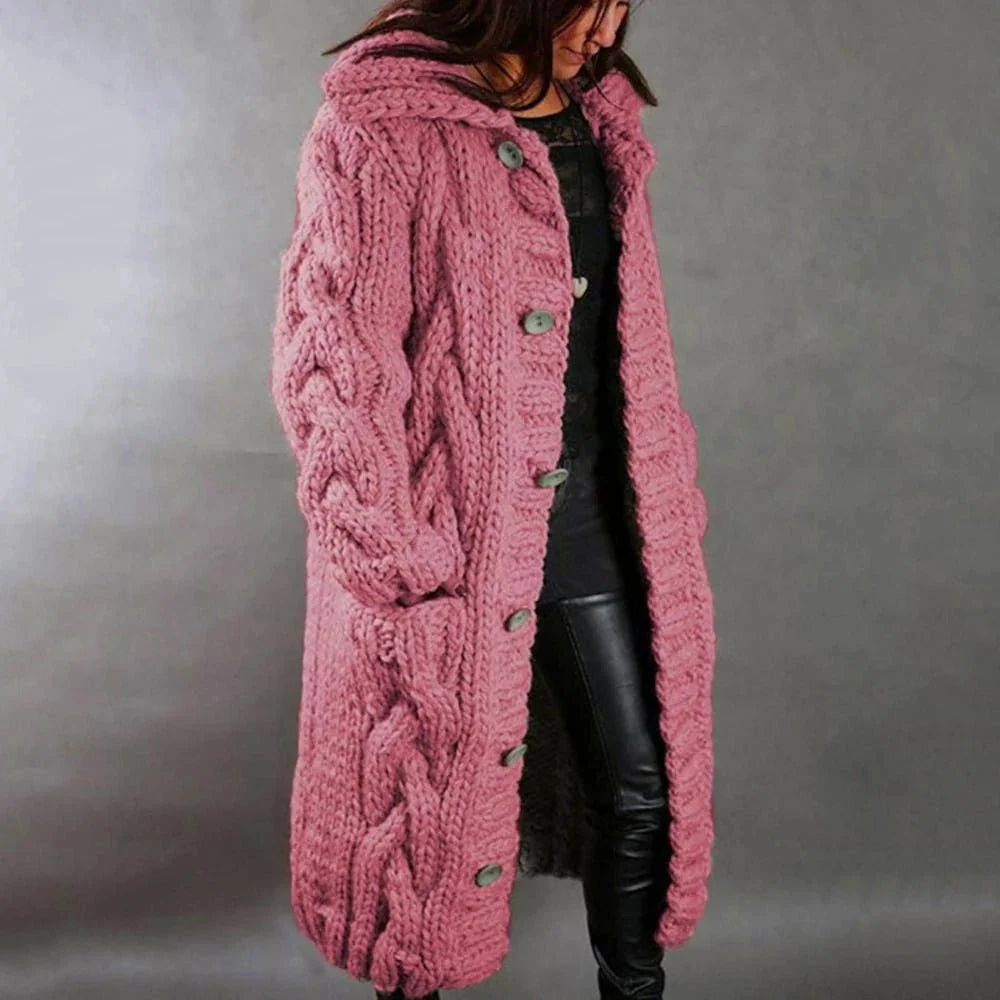 Gallanto - Kuscheliger Strickmantel für Frauen - FashionWOLF
