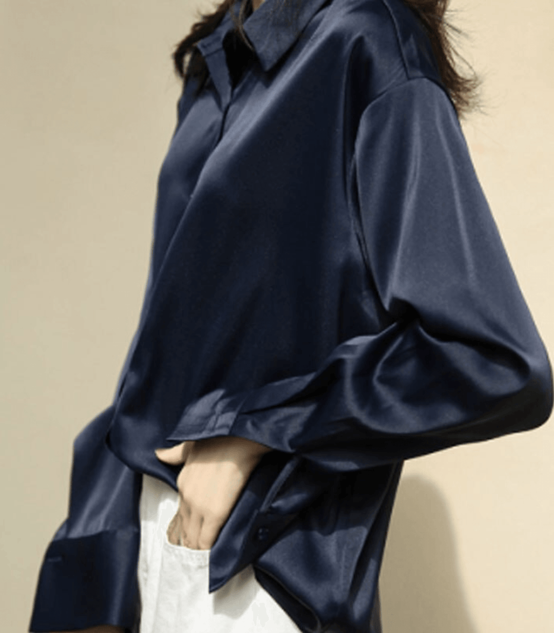 W&W Mode | Knot Satin Seidenbluse für Damen - Stilvolle und luxuriöse Bluse für jeden Anlass