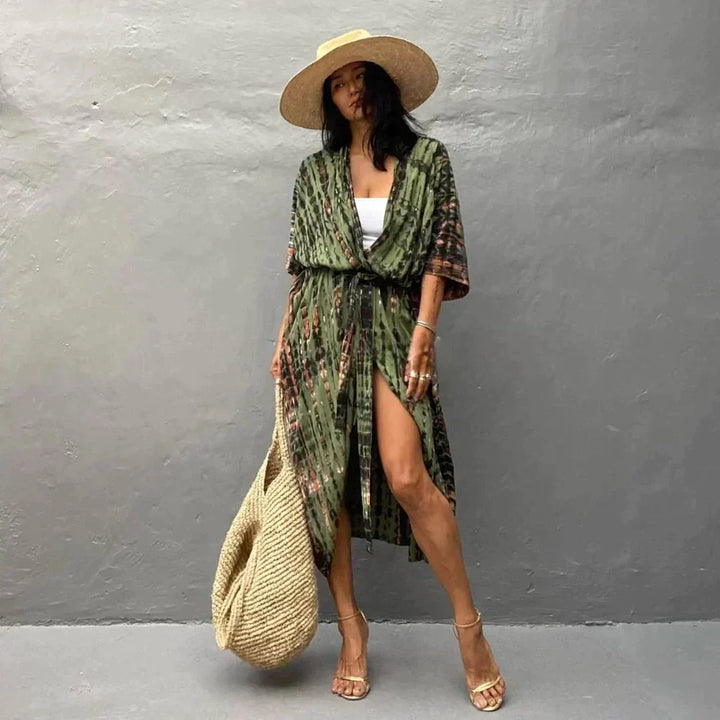 W&W Mode | Stilvolles Kimonokleid Im Boho-Stil