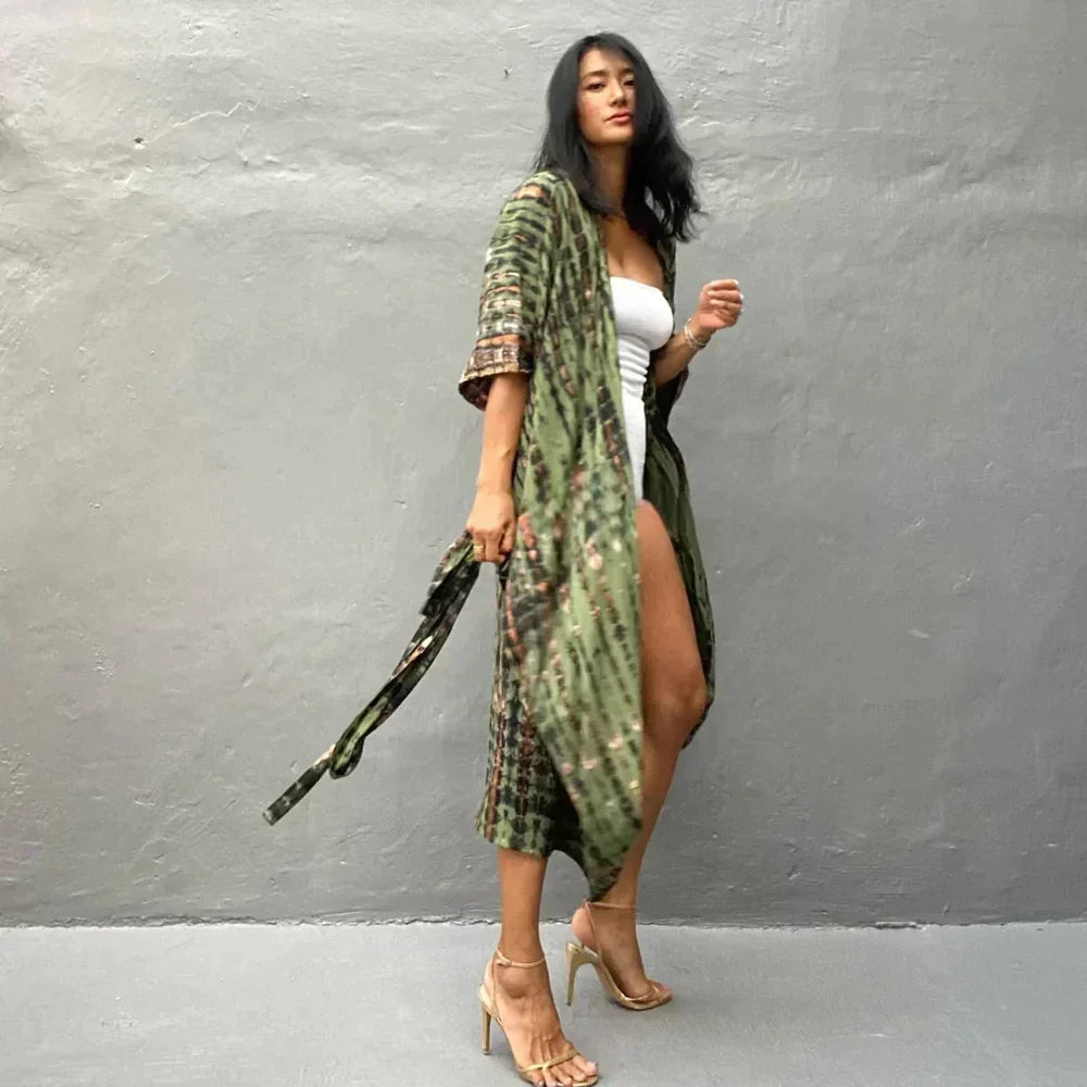 W&W Mode | Stilvolles Kimonokleid Im Boho-Stil