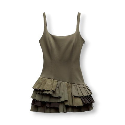 Elegante Falte Kurzer Jumpsuit