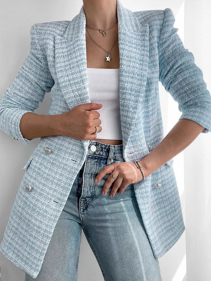 W&W Mode - karierter tweed-blazer