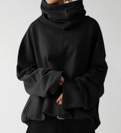 W&W Mode - Damen Kapuzenpullis Rollkragenpullover