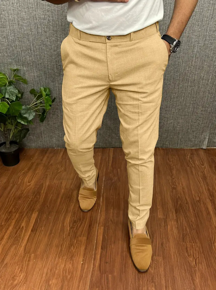 W&W Mode | Herren Weiße Chino Stoffhose Stretch