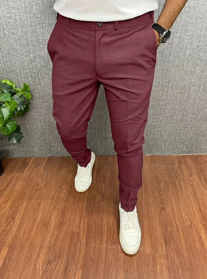 W&W Mode | Herren Weiße Chino Stoffhose Stretch
