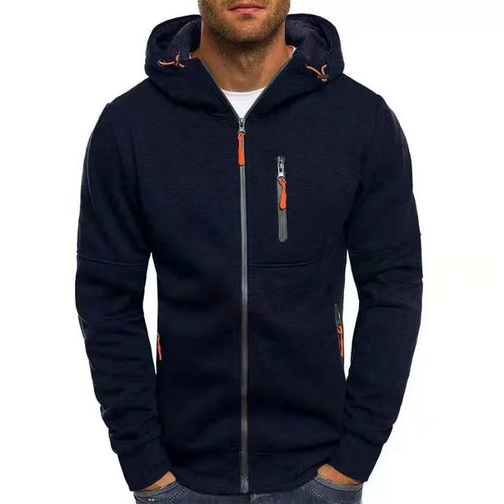 W&W Mode | Herren Kapuzenpulli Mit Reißverschluss Schwarz Kapuzenpullover