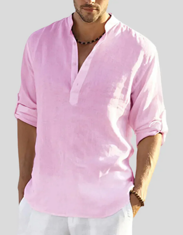 W&W Mode | Herren Sommer Hemd Langarm Bequem